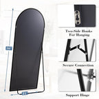 DUMOS Arched Full Length Mirror, Modern Wall Hanging Leaning - Image 4