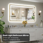 66x36 Inch LED Bathroom Mirror - Image 3