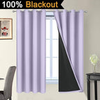 Yakamok 2 Thick Layers Completely Blackout Window Treatment Thermal Insulated - Image 2