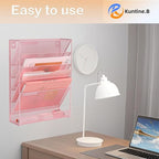 Kuntine.B 6-Tier Wall File Organizer Hanging File Organizer Cubicle Organizer - Image 7