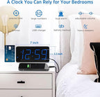 Peakeep Digital Alarm Clock for Bedroom Bedside, Loud Alarm Clock for Heavy - Image 8