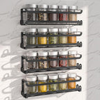 LUCYCAZ 4 Pack Wall Mounted Spice Rack by LUCYCAZ