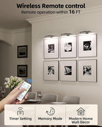 EZVALO Picture Light for Wall, Rechargeable 2400mAh Battery Lights Wireless - Image 2