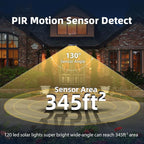HMCITY 120 LED Outdoor Solar Lights- - Image 6