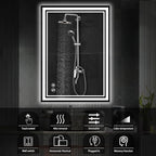 2 Pack 24“ x 36” LED Bathroom Mirror LED Mirror - Image 2