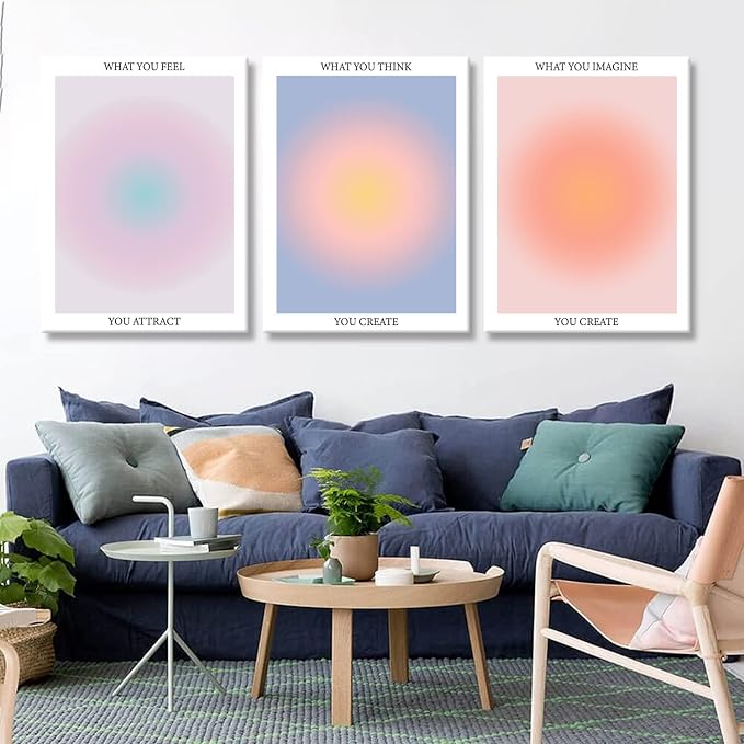 Framed 3Pcs Abstract Wall Art Poster Room Aesthetics Spiritual Spiritual - Image 4