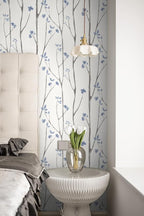 Timeet 16.1" x 197" Leaf Wallpaper Peel and Stick White and Purple Wallpaper - Image 6