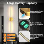 Tartek Battery Operated Wall Sconces Set of Two, Rechargeable Wall Lights - Image 3