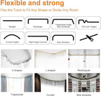 Room Divider Curtains Flexible Ceiling Tracks set Curtain track Ceiling Mount - Image 3