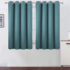 LEMOMO Blackout Curtains 52 x 45 inch/Sea Teal Curtains Set of 2 Panels/Thermal by Lemomo