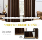 NICETOWN Brown Velvet Curtains 108 inches Long 2 Panel - Image 5