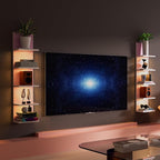 Homaterial 5 Tier Wall Shelf Unit, Modern Vertical Lack Wall Shelves - Image 4