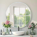 Circle Silver Mirror, Round Mirror 20 inch, Circle Wall Mirrors Metal Frame by Mfring