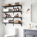 YGEOMER Floating Shelves for Wall, 35in Black Wall Shelves for Living Room - Image 4