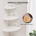 White Floating Corner Shelves, Living Room - Image 2