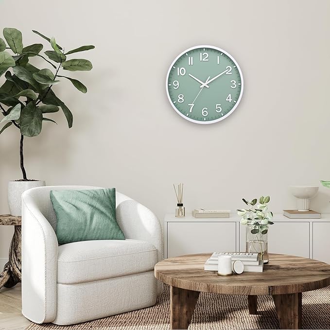 Wall Clocks Battery Operated 10 inch Modern Wall Clock, Silent Non Ticking Wall - Image 6