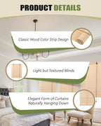 FoundGo Retro Bamboo Blinds 60" W x 72" H Bamboo Roman Shades Light Filtering - Image 3