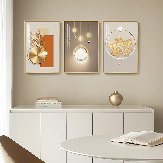 Framed Modern Luxury Gold Wall Art, Wall Decor - Image 4
