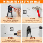 KOFANI Garage Hooks Heavy Duty, 12 Pack Anti-Slip Coating Garage Wall Storage - Image 4