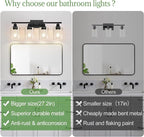 MOKATNG 4-Light Bathroom Light Fixtures, Vanity Light - Image 2
