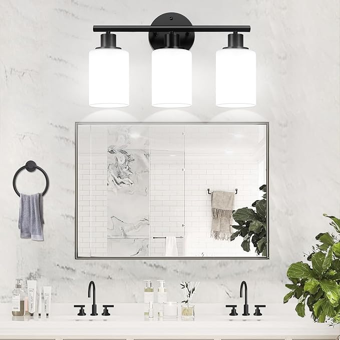 Zarbitta 3-Light Bathroom Light Fixtures, Bathroom Wall Lamp - Image 5