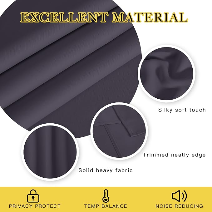 NICETOWN Blackout Window Curtain 90 inch Length - Image 2