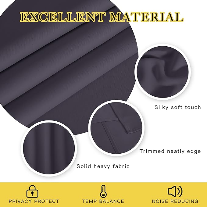 NICETOWN Blackout 108 inch Curtains - Image 2