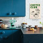 Framed Canvas Wall Art Posters Kitchen Coffee Club Print Vintage Coffee Artwork - Image 4