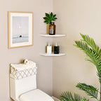 WELLAND 12-Inch Floating Corner Shelves Set of 2, Wall Mounted Storage Shelf - Image 5