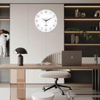 XNM Large White Glass Clocks Battery Operated 20 Inch Modern Minimalist Wall - Image 6