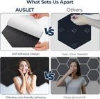 12 Pack Hexagon Acoustic Panels, Self-Adhesive Acoustic Wall Panels - Image 7