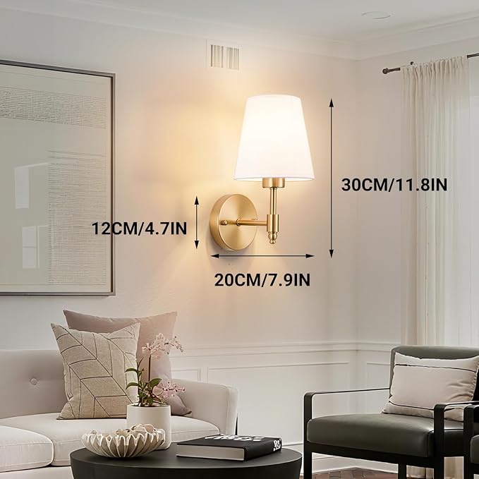 Peel and Stick Wall Sconces, Stick On Wall Sconce Set of 2, Battery Operated - Image 8