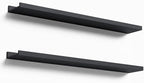 Boswillon 35.4 Inches Long Floating Shelves Wall Mounted, 2 Set Modern Black by Boswillon