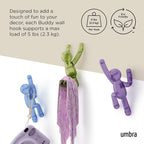 Umbra Buddy Wall Hooks – Drill-Free PIN-Point Decorative Wall Mounted Coat Hooks - Image 5