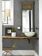 Erfoni 394"x17.7" Grey Floral Embossed Wallpaper - Image 2