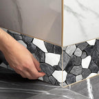 IVN Wallpaper Border Black White Stone Pattern Design 4x196 Inch Peel and Stick - Image 6