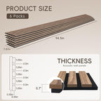 EVERECO 6 Pack Wood Panels for Wall 94.5" × 7.87" Acoustic Soundproof Wall Slat - Image 2