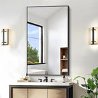 KOCUUY Bathroom Mirror, 24x40 Inch Black Mirror by KOCUUY