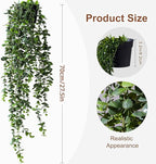 Artificial Hanging Plant 2 Pcs Faux Plant Ivy Vine Faux Eucalyptus Vines Fake - Image 2