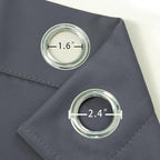 LEMOMO Blackout Curtains 66 x 72 Inch Long Grey Curtains Set of 2 Panels Room - Image 5
