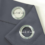 LEMOMO Blackout Curtains 66 x 54 Inch Long Grey Curtains Set of 2 Panels Room - Image 5