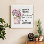 Inspirational Pink Flower Wall Art Decor - Image 3