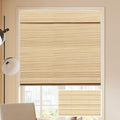LUCKUP Cordless Bamboo Roman Blinds Shades by LUCKUP