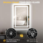 Hivone 24X36 LED Bathroom Mirror - Image 7