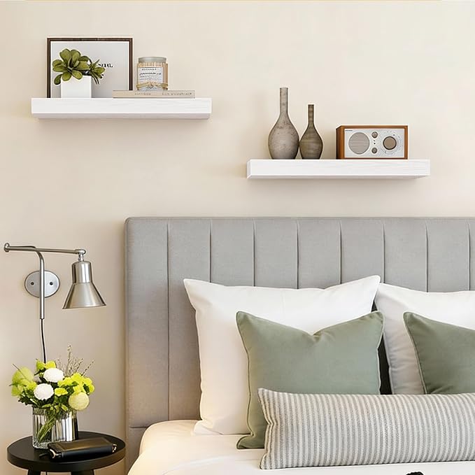 Fixwal Floating Shelves for Wall, 15.7" Wood Wall Mounted Shelves for Living - Image 5
