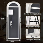 GLSLAND 20"x56" Arched LED Full Length Mirror - Image 6