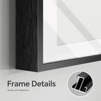 Framed Black and White Beach Wall Art, 4 Piece Coastal Photography Canvas - Image 7
