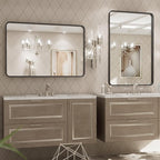 LOAAO 20X28 Inch Black Metal Framed Bathroom Mirror - Image 4