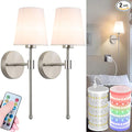 Battery Operated Wall Sconces Set Of 2, Wireless Battery Wall Light by Nekhung