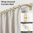 Curtain Rods 36-88 Inch, 1 Inch Adjustable Heavy Duty Room Darkening Window - Image 2
